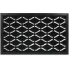 Image de Relaxdays Paillasson Caoutchouc, 45 x 75 cm, antidérapant, résistant, caillebotis extérieur, Tapis d’entrée Grille, Noir