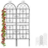 Image de Relaxdays Treillis de Jardin en Lot de 6, métal, à Planter, tuteur pour Plantes grimpantes, 180 x 52 x 1,5 cm, Noir