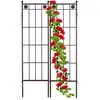 Image de Relaxdays Treillis de Jardin, métal, Lot de 2, Espalier Plantes grimpantes, à Planter, clôture, 182 x 51 cm, Marron