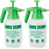 Image de Relaxdays Pulvérisateur à Pression, Lot de 2, Bouteille pulvérisation, Pompe, buse Laiton réglable 1 L, Plante Jardin, Vert