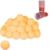 Image de Relaxdays Balles de ping-Pong, Lot de 96, Accessoires en Plastique, sans Inscriptions, Tennis de Table, 38 mm Ø, Orange