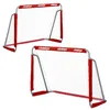 Image de Relaxdays But de Football, Lot de 2, Enfants et Adultes, HLP : 110 x 150 x 75 cm, métal, Cage Stable pour Foot, Rouge