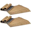 Image de Relaxdays Set de Table, Bambou, Lot de 12, Tables Manger, 30 x 45 cm, Rectangle, Tapis de Table antidérapant Lavable, Nature