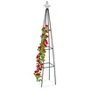 Image de Relaxdays Trellis Pyramide, 204 m de Hauteur, Support pour Plantes grimpantes, en métal, Stable, Tour pour Rosier, Noir