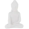 Image de Relaxdays Statue Bouddha Assis, 17 cm de Haut, résistante aux intempéries et au Gel, pour Salon & Jardin, Blanche