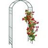 Image de Relaxdays Arche à rosiers, métal, Portail de Jardin, HxLxP : 224x110x41 cm, tuteur Solide pour Plantes grimpantes, Vert