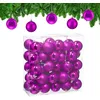 Image de Relaxdays Boule de Noël, lot Pratique de 50, Plastique Robuste, pour décorer Le Sapin, diamètre : 6 cm, Violette