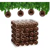 Image de Relaxdays Boule de Noël, lot Pratique de 100, Brillante, Plastique Robuste, pour Le Sapin, diamètre : 6 cm, Marron