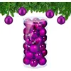Image de Relaxdays Boule de Noël, lot Pratique de 30, en Plastique Robuste, pour décorer Le Sapin, D : 6 cm, Violette