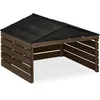 Image de Relaxdays Garage pour Robot Tondeuse, en Bois de Sapin, H x L x P : env. 52,5 x 79 x 74 cm, Marron et Noir