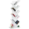 Image de Relaxdays Petite bibliothèque prenant la Forme d'un Arbre, 9 Branches, H x L x P : 128 x 51 x 25 cm, Blanche