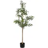 Image de Relaxdays Olivier Artificiel, Arbre décoratif, détails réalistes, H x D : 150 x 65 cm, Vert et Marron