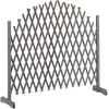 Image de Relaxdays, gris Treillis jardin en bois extensible 200 cm, Clôture grillage pliable, Plante grimpante Brise-vue balcon
