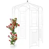 Image de Relaxdays Arche à rosiers, Pavillon rosiers, Tonnelle plante grimpante, Tuteur treillis jardin 250x160x160 cm, blanc