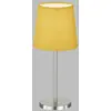Image de FH Lighting Lampe à poser Eve abat-jour lin nickel/jaune