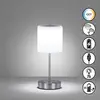 Image de FH Lighting Lampe de table LED rechargeable Riva nickel/opale hauteur 34,5cm