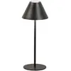 Image de FH Lighting Lampe de table LED rechargeable Kano, noir, intensité variable, réglable,