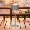 Image de FH Lighting Lampe à poser LED rechargeable Juna, gris-marron Hauteur 25 cm Métal, IP54