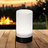 Image de FH Lighting Lampe à poser LED rechargeable Fenya, noir/opale mat Hauteur 14 cm IP54