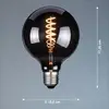 Image de FH Lighting Ampoule LED, E27, G125, fumé, 4 W, 1800 K, 60 lm