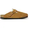 Image de Sabots Boston Fur Cuir Suede - Collection Adulte BIRKENSTOCK Camel 37