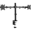 Image de LogiLink BP0098 Support de Bureau en Aluminium pour 2 écrans LCD LED OLED 17-32" 360° Longueur du Bras 454 mm