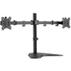 Image de LogiLink BP0099 Support de Bureau Double écran en Aluminium pour 2 écrans 17-32" (LCD, LED, OLED,  ), 360°, Longueur des Bras = 390 mm