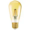 Image de Osram Vintage Edition 1906 Ampoule LED à Filament - Culot E27 - Forme Edison Or Ambrée - Dimmable - Blanc Chaud 2400K - 7W (Équivalent 54W)