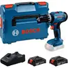 Image de Bosch Perceuse-visseuse à percussion sans fil GSB 18V-25, 2 x batterie GBA 18V 2.0Ah dans L-BOXX