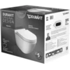 Image de Duravit WC mural, cuvette à chasse profonde Starck 3 avec abattant, blanc