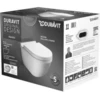 Image de Duravit WC suspendu, cuvette profonde Starck 3 avec siège WC, sans rebord, blanc
