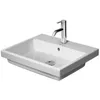 Image de Duravit Vero Air lavabo à encastrer 55x45,5cm, avec trop-plein, avec table de robinetterie, 1 trou de robinet, pour montage par le haut, Couleur: Blanc