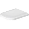 Image de Duravit Abattant WC ME by Starck Compact, Abattant WC avec amortisseur de fermeture, Abattant Toilette en Uréa-Duroplast, avec Charnières en Acier Inoxydable