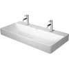 Image de Duravit Meuble lavabo sablé DuraSquare 100x47 cm, 2 Trous, sans trop-plein, avec trop-plein, blanc