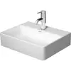 Image de Duravit Lavabo à main sablé DuraSquare 45x35 cm, sans trop-plein, avec trop-plein, sans trou de robinet, blanc