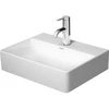 Image de Duravit Lavabo mural DuraSquare 45x35 cm, sans trop-plein, avec trop-plein latéral, sans trou de robinet, blanc