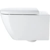 Image de Duravit WC suspendu, cuvette à chasse profonde Happy D.2 36,5x54 cm, 4,5 l, sans rebord, blanc HygGlaze