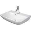 Image de Duravit ME by Starck Lave-mains Compact 60x40cm, 1 trou de robinet, avec trop-plein, avec table de robinet, 2343600000, Couleur: blanc