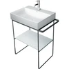 Image de Duravit Console métallique DuraSquare 66,5x45 cm, sur pied, chrome