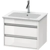Image de Duravit Meuble sous lavabo Ketho 60x47,5 cm, blanc brillant, 2 tiroirs, suspendu