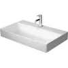 Image de Duravit Meuble lavabo DuraSquare 80x47 cm, sans trop-plein, avec bonde, sans trou robinet, blanc