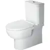 Image de Duravit WC sur pied combiné, chasse profonde No. 1 36,5x65 cm, 6 l, évac. horiz., sans rebord, blanc