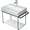 Image de Duravit Consoles métalliques DuraSquare 66,5x38cm, suspendue murale, noir mat