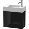 Image de Duravit Meuble sous lavabo L-Cube 48x24x40 cm, suspendu, porte gauche, noir brillant