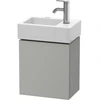 Image de Duravit Meuble sous-lavabo L-Cube 36,4x24,1x40cm, bois, porte gauche, béton gris mat