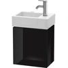Image de Duravit Meuble sous-lavabo L-Cube 36,4x24,1x40 cm, suspendu, porte gauche, noir brillant
