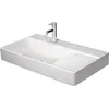 Image de Duravit DuraSquare Lave-Mains, Lave-Mains poncé asymétriquement 80x47cm, 1 Trou pour Robinet, sans trop-Plein, avec Trou pour Robinet, lavabo à Gauche, Coloris: Blanc - 2348800071