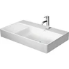 Image de Duravit Meuble vasque asy fermé DuraSquare 80x47 cm, sans trop-plein, avec robinetterie, lavabo droit, sans trou, blanc