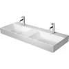 Image de Duravit Meuble double vasque gs DuraSquare 120x47 cm, sans trop-plein, avec trop-plein bas, sans robinet, blanc
