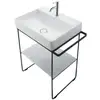 Image de Duravit Meuble vasque DuraSquare 50x47 cm, sans trop-plein, avec trop-plein, 1 trou de robinet, blanc
